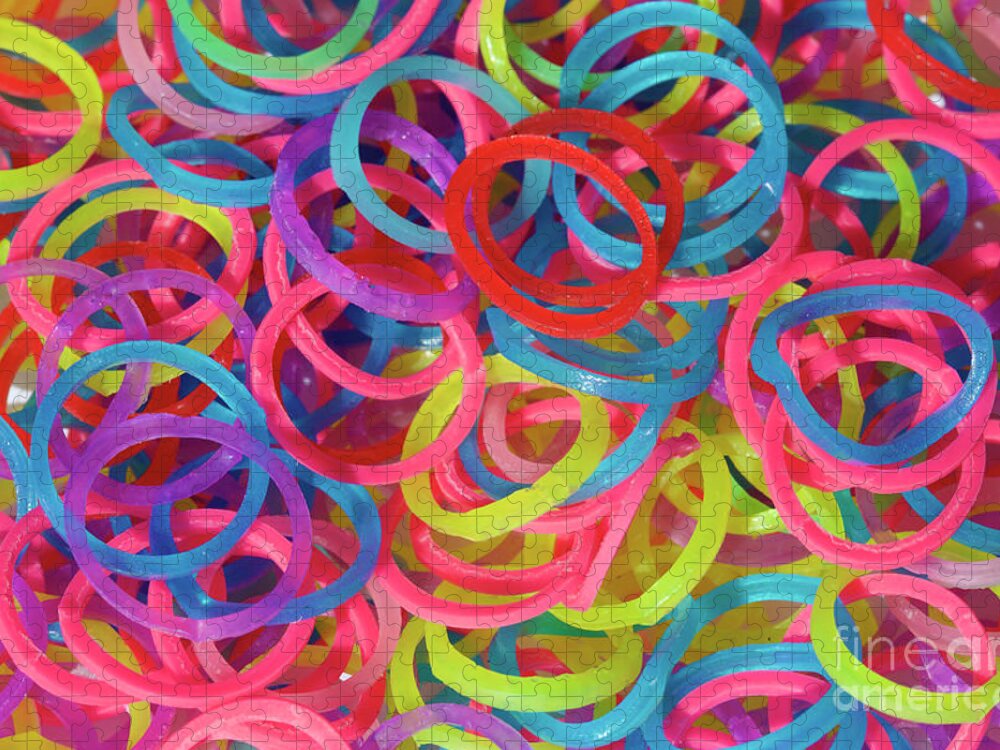 Colorful Rubber Bands Jigsaw Puzzle by Bruce Block - Pixels